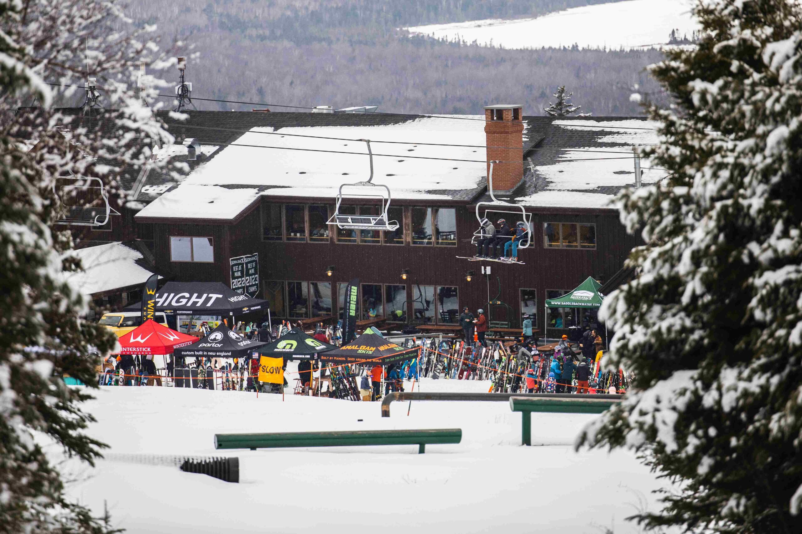 Base area Sandy Quad Banked Slalom event day