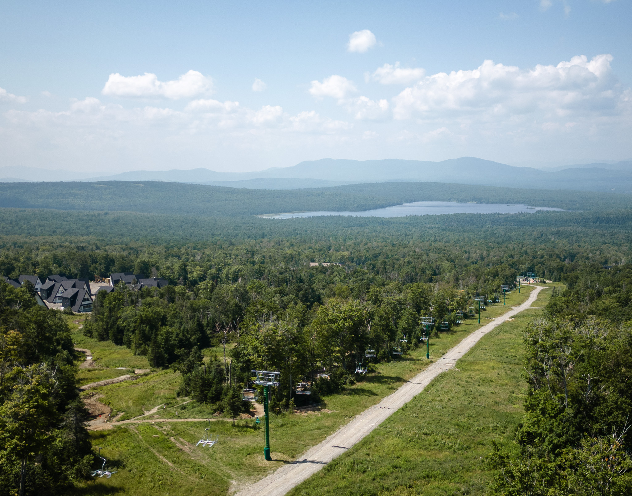 Saddleback Mountain Bike park view from lift